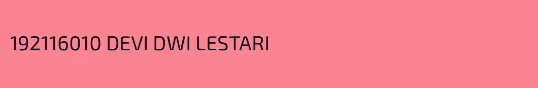 192116010 DEVI DWI LESTARI